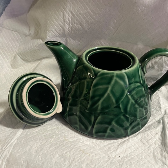 Vintage Pier One Jade Leaves Teapot - Picture 2 of 5